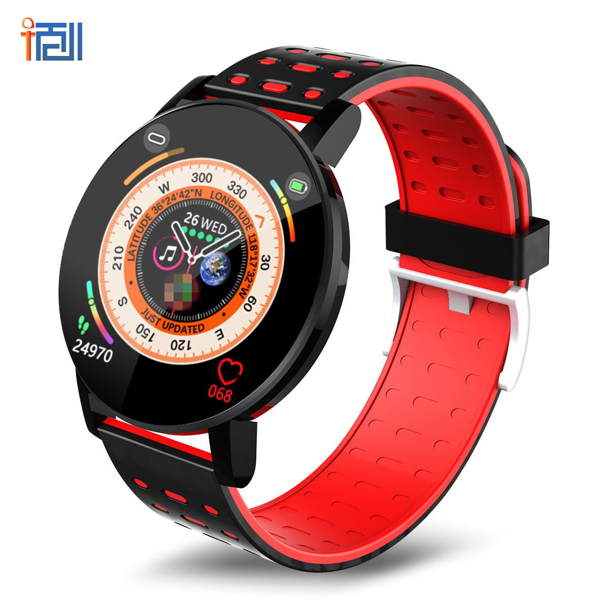 119plus Smart Bracelet 119 Smart Watch Step Counting Heart Rate Blood Pressure Call Information Reminder Sports Bracelet